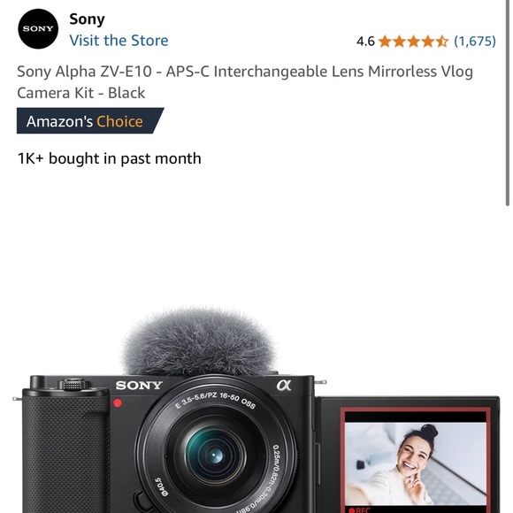 Sony Alpha ZV-E10 Mirrorless Vlog Camera Kit - Black w/ accessories included! - Picture 12 of 16